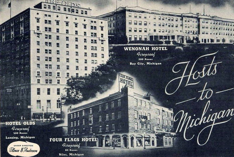 Four Flags Hotel - Vintage Postcard (newer photo)